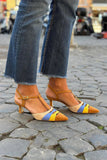MULTICOLORED LOW HEELS