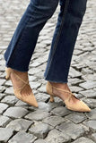 CROSS-STRAP POINTED HEELS