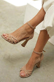 CROSS-STRAP HEEL SANDAL