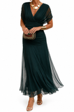 Scarlett | Draped Chiffon Maxi Dress