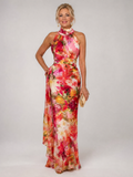 Elisabetta | Halter Floral Maxi Dress