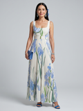 Ophelia | Square Neck Floral Midi Dress