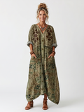 Aleta | Button Front Oversized Pocket Midi Dress