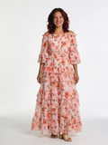 Rosalie | Off-the-Shoulder Floral Ruffle Tiered Maxi Dress