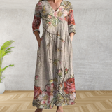 Elegant Floral Midi Dress