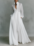 Cotton and Linen Maxi Dress with Patchwork