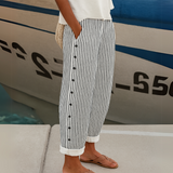 Caitlin | Stylish Striped Button Pants Miami