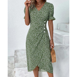 Elegant Wrap Midi Dress
