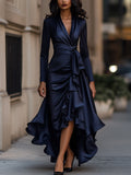 Palma | Draped Maxi Dress With Ruffle Details