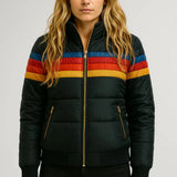 Sierra | Retro Striped Puffer Jacket