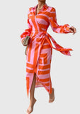 Elegant Everly Wrap Dress With Print