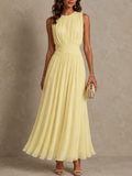 Serena | Ruched Waist Sleeveless Maxi Dress