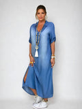 Chic Denim Maxi Dress