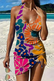 Fiesta – Floral Graphic Tankini with Matching Shorts and Tummy Control