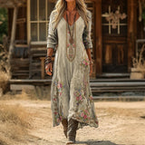 Boho Vintage Floral Maxi Dress