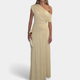 Sadie – Sexy Asymmetric Pleated Maxi Dress