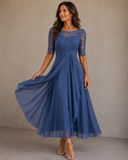 Hannah | Flowing Chiffon Lace Dress