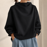 Evelyn | Funnel Neck Balloon Sleeve Top