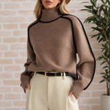 Eloise | Contrast Trim Turtleneck Sweater