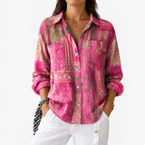 Willow | Printed Button Front Blouse