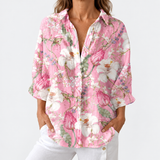 Serena | Floral Print Button Front Blouse