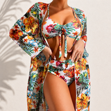 Aaliyah | Elegant Tropical Marie 3-Piece Bikini