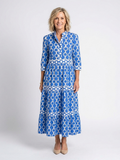 Ysolde | 3/4 Sleeve Chain Print Midi Dress