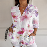 Primrose | Watercolor Floral Button Down Blouse