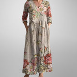 Yulya™ | Elegant Floral Midi Dress
