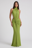Aria - Draped Halter Evening Dress