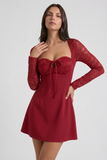Maisie - Lace Long Sleeve Mini Dress