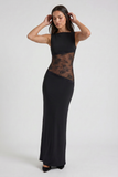 Eva - Sheer Waist Evening Dress