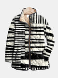 Caroline Abstract Striped Quilted Jacket