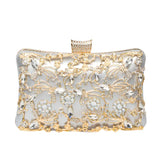Crystal Floral Embellished Evening Clutch