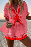 Coral Tide Xyla™ Linen Set Sun Season Style