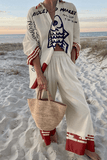 Linda | Elegant Printed Loose Fit Two Piece Summer Set