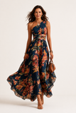 Isabelle | One Shoulder Floral Maxi Dress