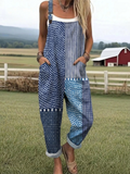 Florentina - Blue Patchwork Jumpsuit