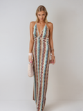 Backless V-Neck Maxi Dress