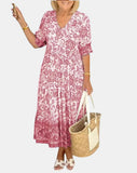 Elegant Aria™ Floral Dress with V