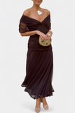 Allison - Long Floral Dress with V-Neck