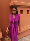 Coral Tide Lily | Elegant Pleated Dress Seaside Fit