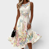 Arianna | Floral Midi Sleeveless Dress