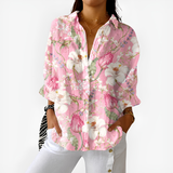 Rosie | Floral Print Button Front Blouse