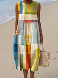 Eve Angled Geometric Pattern Dress