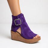Aaliyah – Open-toe Ankle Boots With A Wedge Heel In A Modern Style