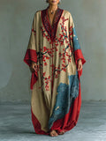Lara | Elegant Floral Batwing Sleeve Summer Maxi Dress