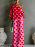 Madison | Off-Shoulder Satin Two-Piece Set