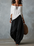 Aaliyah | Off-Shoulder Top and Lantern Pants Set