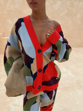 Coastal Chic Abstract Geometric Pattern Knitted Jacket Collection